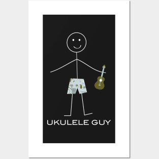 Funny Mens Ukulele Guy Posters and Art